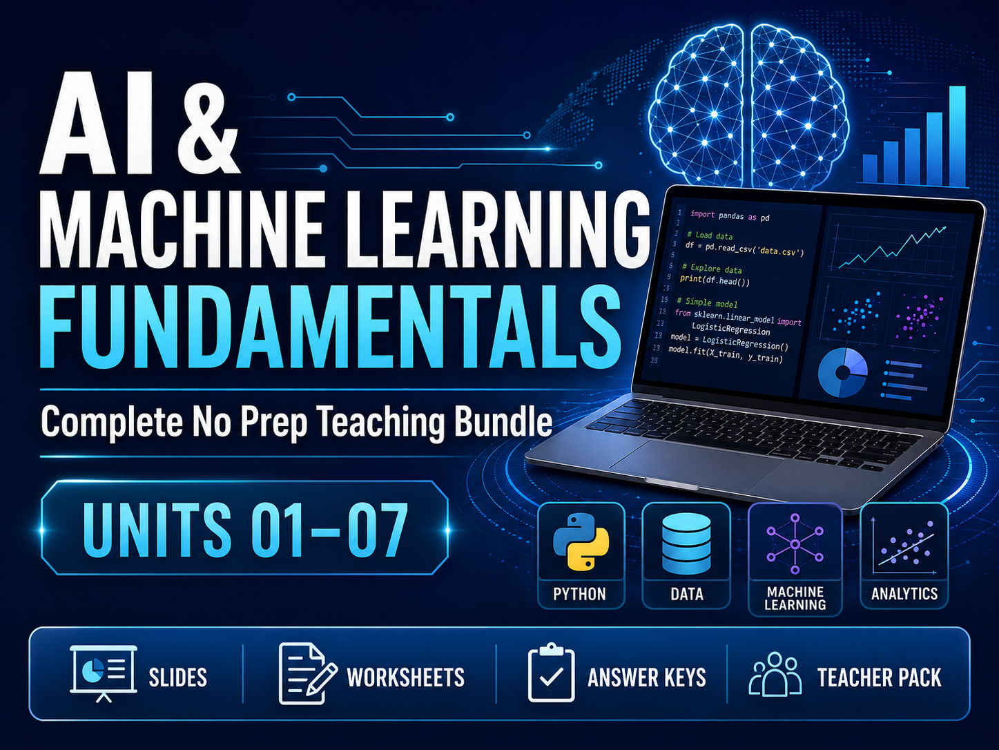 AI & Machine Learning Fundamentals – Complete No Prep Teaching Bundle – Units 01–07