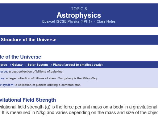 Astrophysics_Edexcel_IGCSE