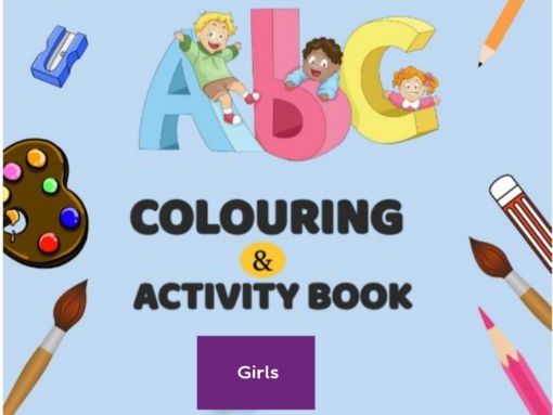 Girls Coloring and activity book