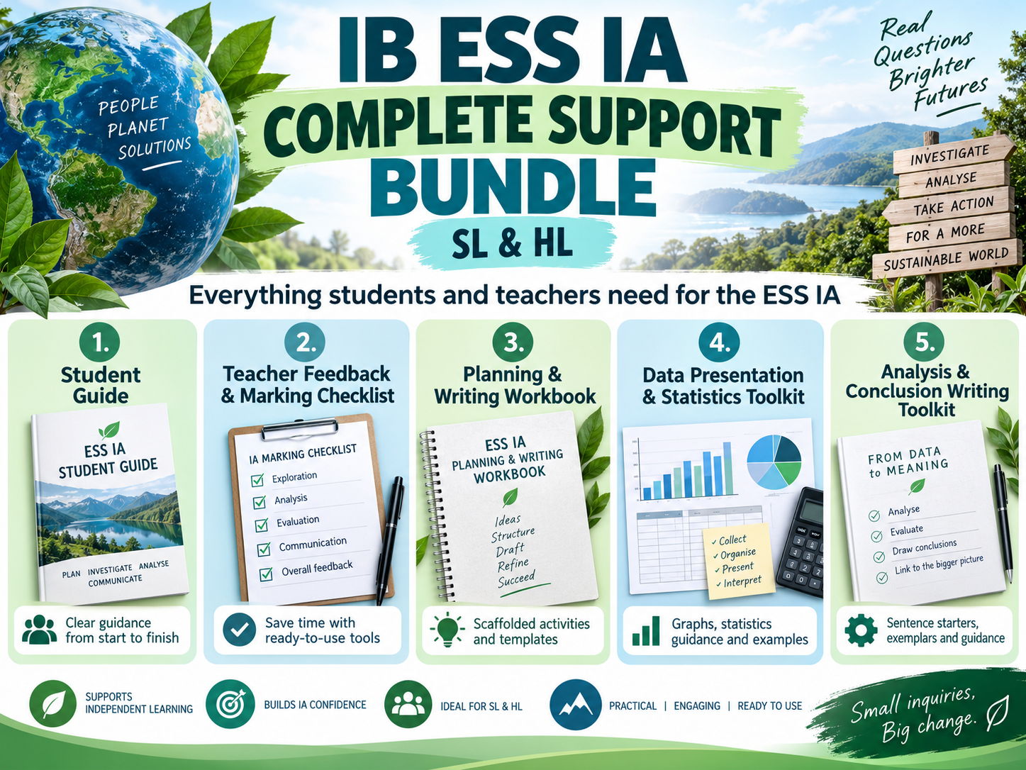 IB DP ESS (Environmental Systems and Societies) IA Student and Teacher Support Bundle
