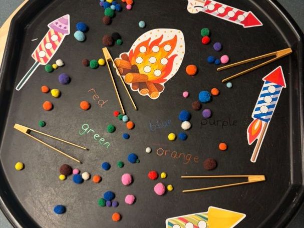 Bonfire night fine motor