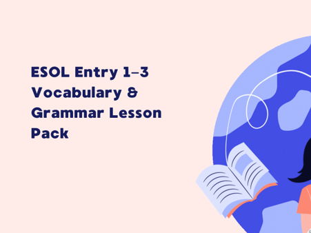 ESOL Entry 1–3 Vocabulary & Grammar Lesson Pack – Everyday English, Fun Images, No‑Prep Resource