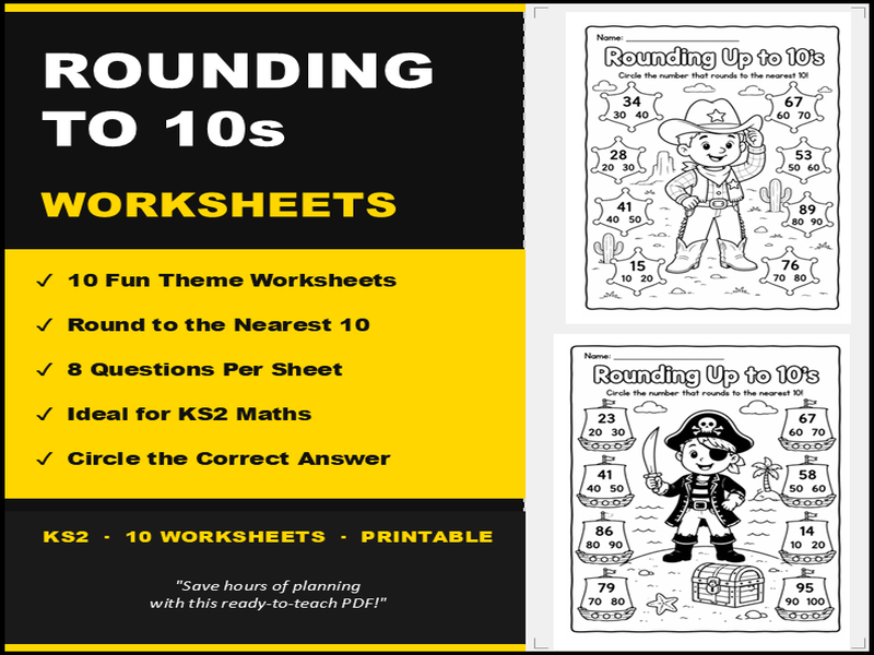 Rounding to the Nearest 10 Worksheets | Maths Activities KS2