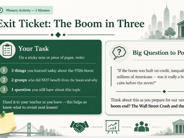 iGCSE History - Depth Study D - How far did the US Economy boom?