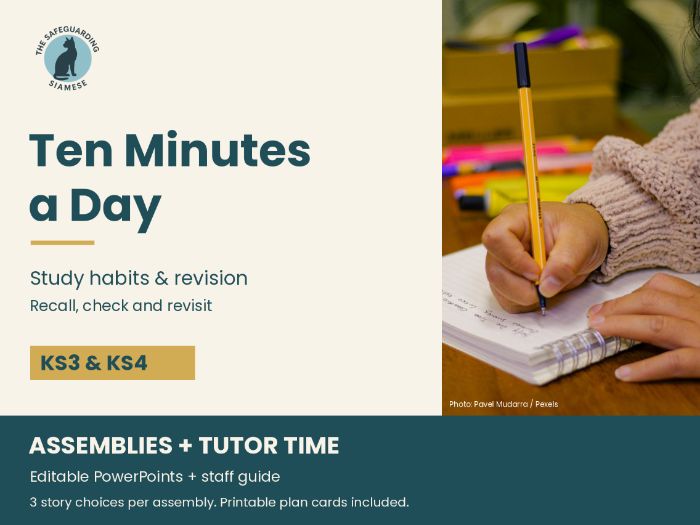 Ten Minutes a Day: Study Habits Assembly and Tutor Time Pack (KS3 and KS4)