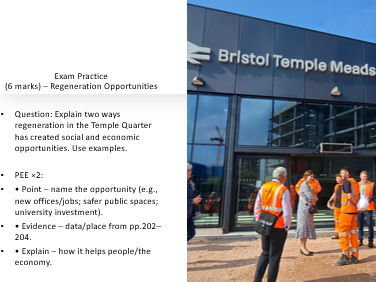AQA GCSE Geography Urban regeneration: Bristol