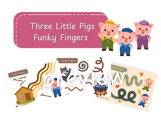 Three Little Pigs Funky Fingers
