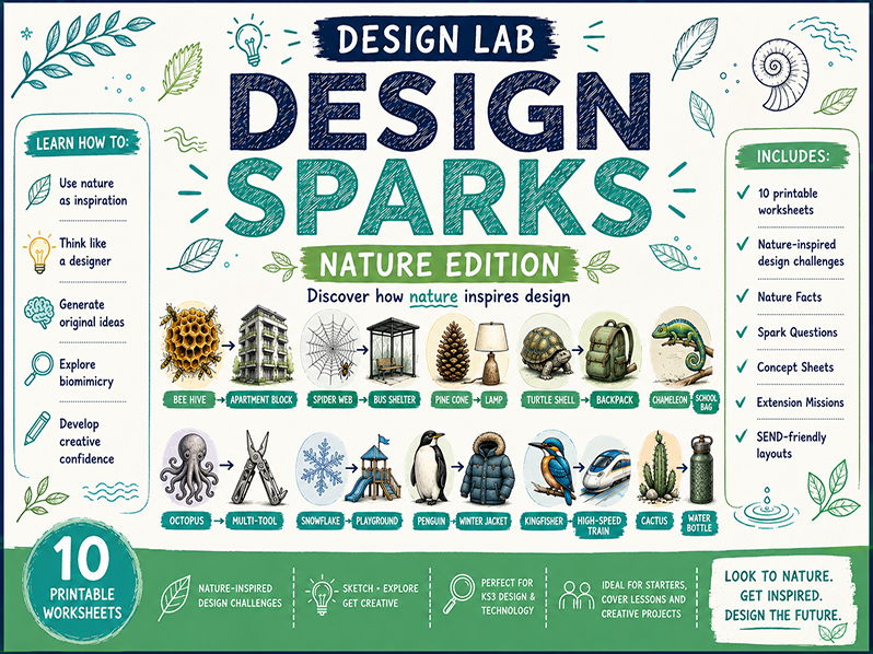 Design Sparks: 10 Nature Inspired DT Challenges