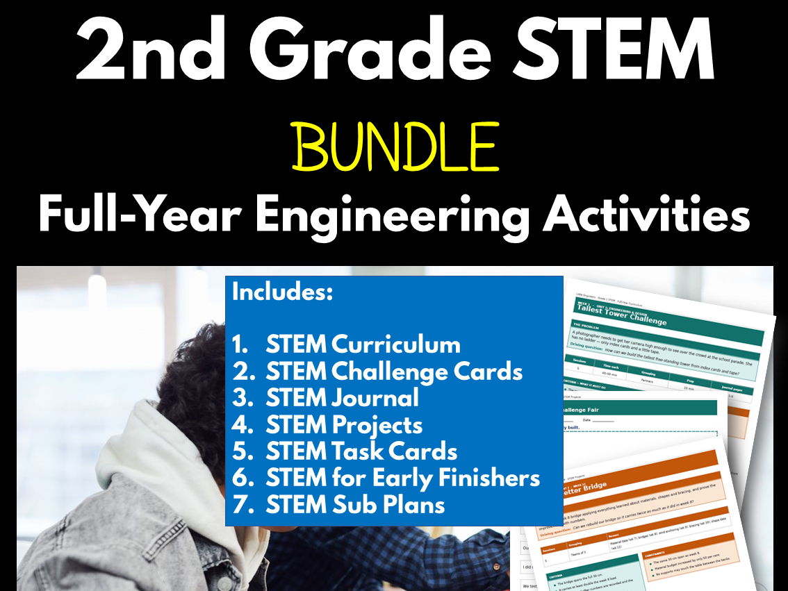2nd Grade STEM Bundle | Full-Year Engineering Activities