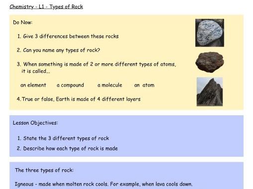 KS3 SEN Rock Cycle Booklet (5 lessons)