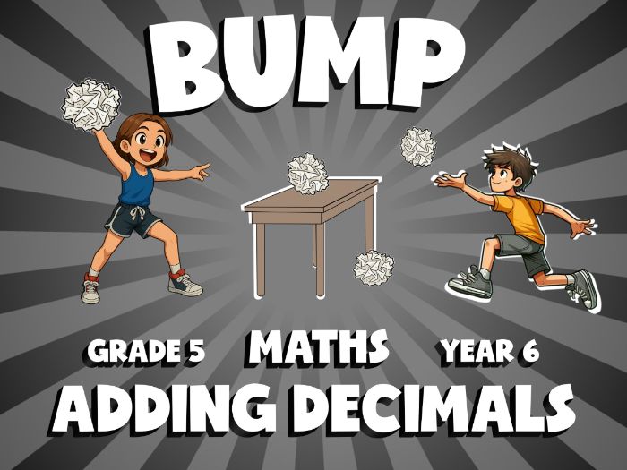 Adding Decimals BUMP Maths Game | No-Prep Year 6 Review Activity