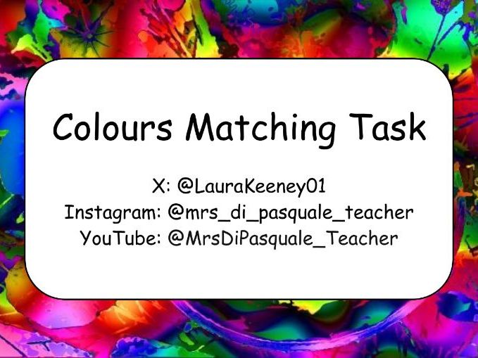 Word and Colour Matching Task
