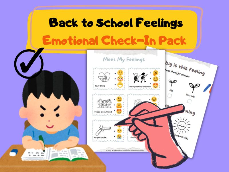 Back to School Feelings & SEL Activities | Emotional Check-In Pack
