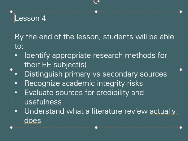 IB DP Extended Essay: Research Methods, Academic Integrity & Using Sources (first exams 2027)