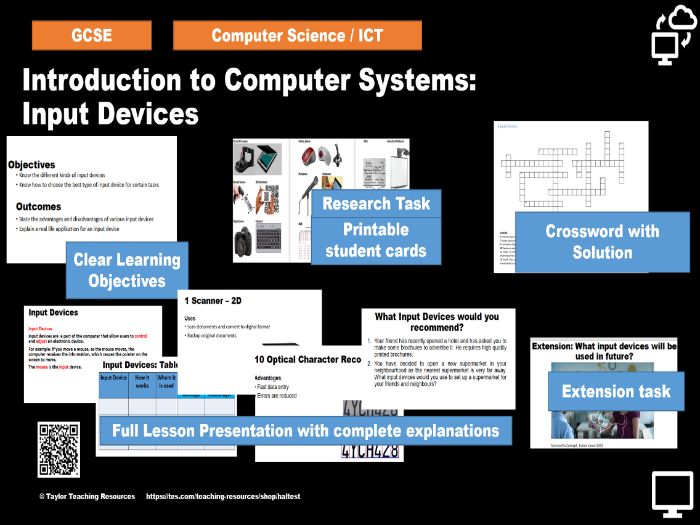 Input Devices - Computer Science / ICT GCSE - Full lesson | Teaching ...
