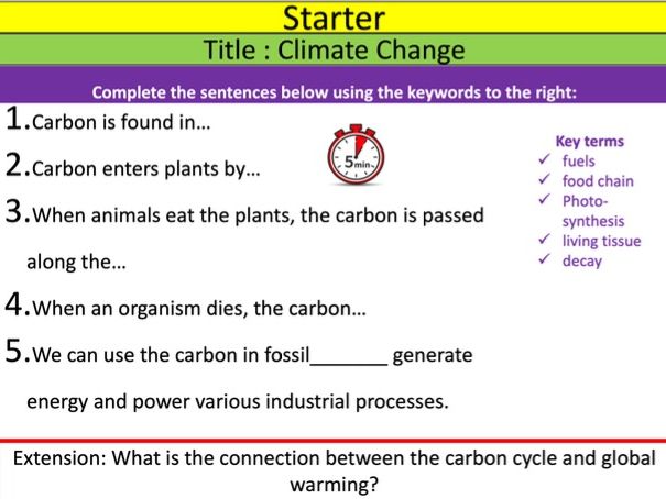 GCSE (KS4) Climate Change Lesson (Download & Teach)