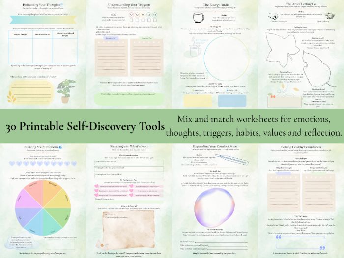 Self‑Discovery Toolkit – SEN‑Friendly Emotional Wellbeing Worksheets (Printable)