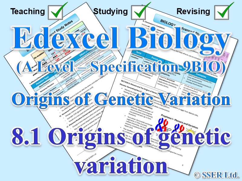 BIOA_EDX Topic Notes: 8.1 Origins of genetic variation
