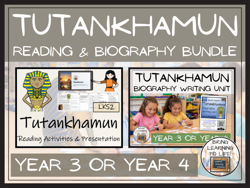 Tutankhamun Reading Comprehension & Biography Bundle | LKS2