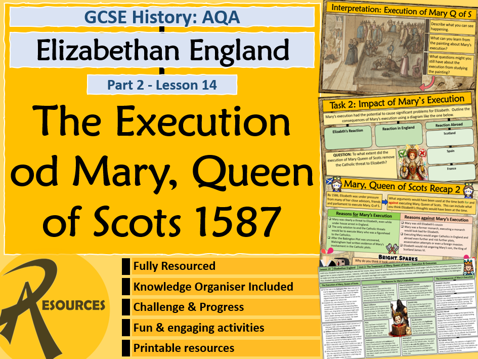 Mary Queen of Scots Execution - Elizabethan England - AQA - GCSE
