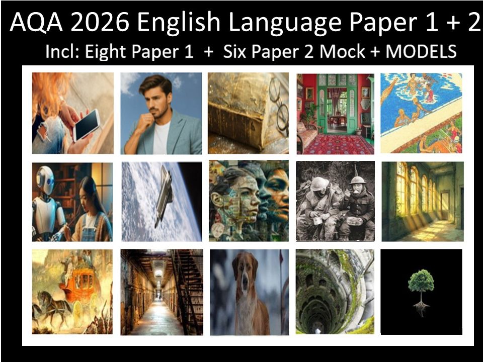 Fourteen AQA 2026 English Language Paper 1+ 2 Mocks + Models
