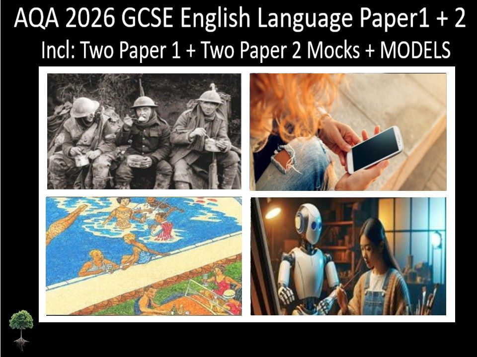 Four AQA 2026 GCSE English Language Paper 1 + 2 Mocks | Models