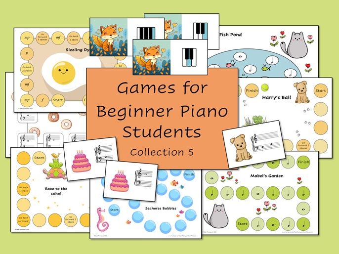Games for Beginner Piano Students (Collection 5)