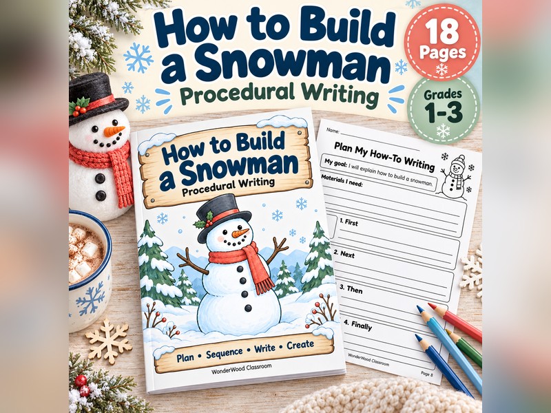 How to Build a Snowman Procedural Writing Grades 1-3