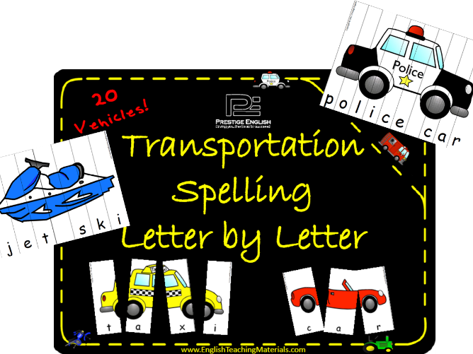 Transportation Spelling | Letter by Letter