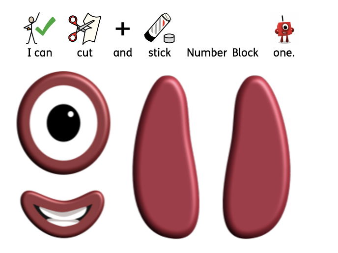 Number Blocks 1-5 Cut and Stick