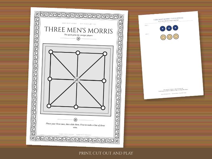 Three Men’s Morris: Free Roman Board Game for KS1 KS2