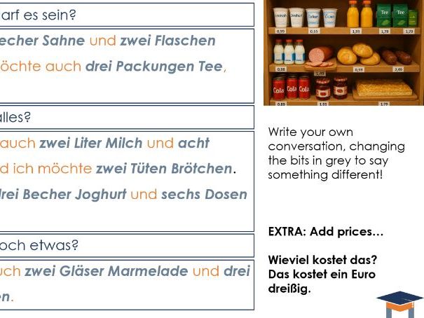 German - Buying food & drink in a shop