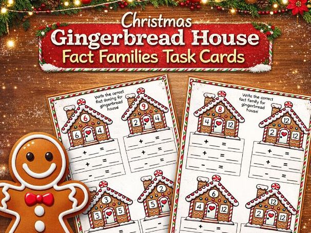 Gingerbread Fact Families - Addition & Subtraction - Christmas Maths Activities