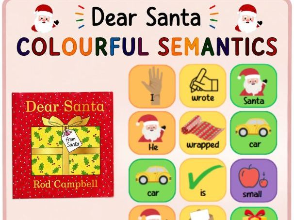 Dear Santa colourful semantics build a sentence