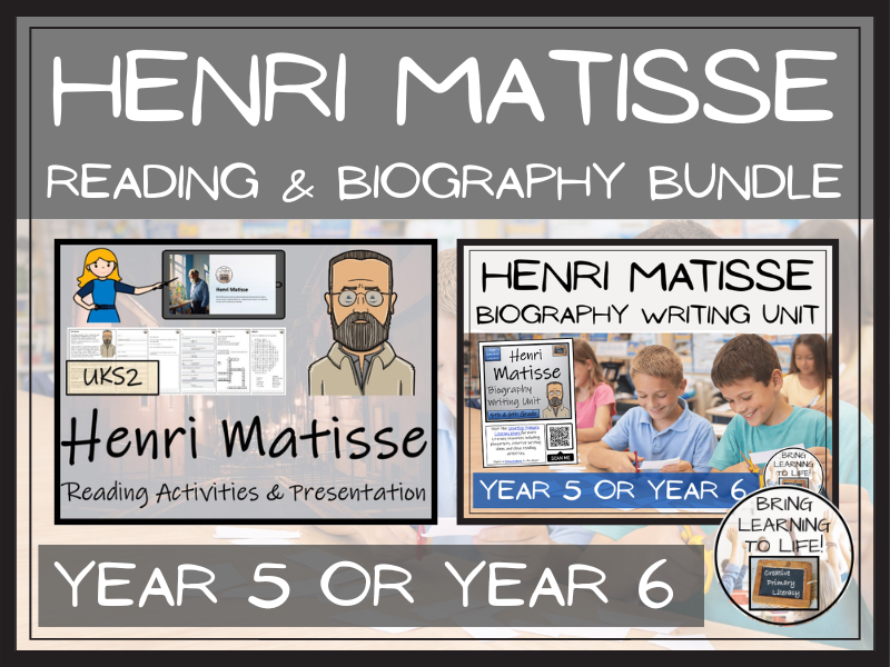 Henri Matisse Reading Comprehension & Biography Bundle | UKS2