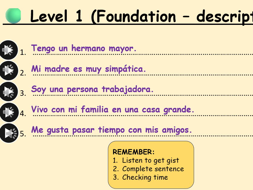 New AQA 2026 Spanish GCSE Dictation (explanation, tips, practice with unit 1 - foundation & higher)