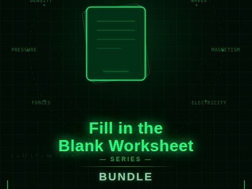 Fill in the blank Physics worksheet bundle GCSE CCEA