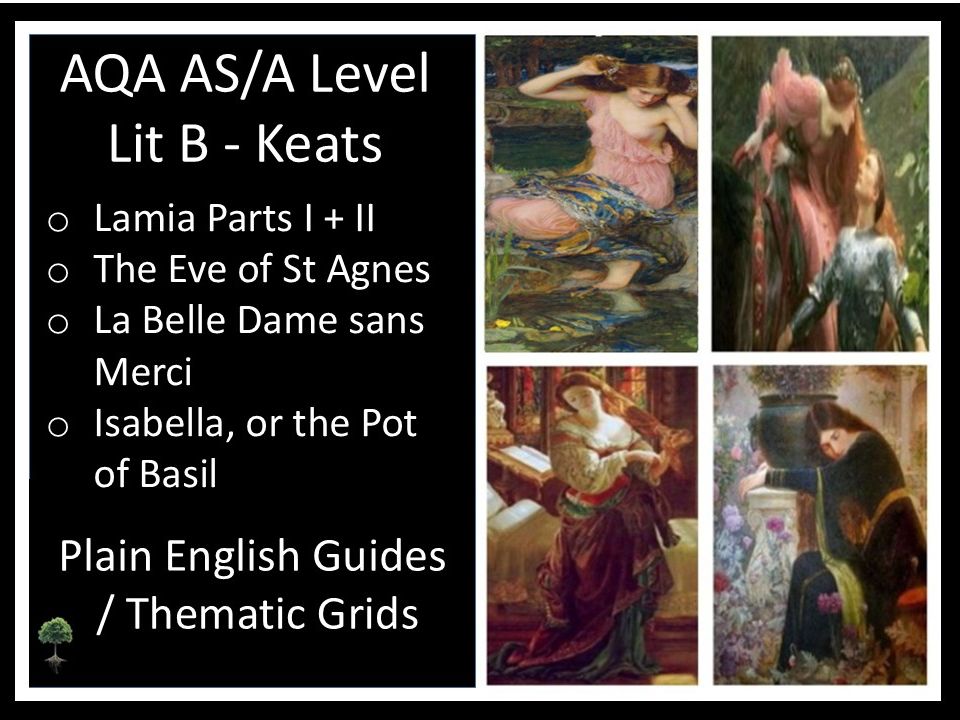 KEATS - AS/A Level | Plain English Guides + Thematic Grids | Lit B