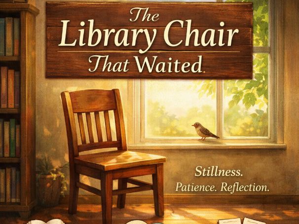 The Library Chair That Waited – About Stillness and Reflection