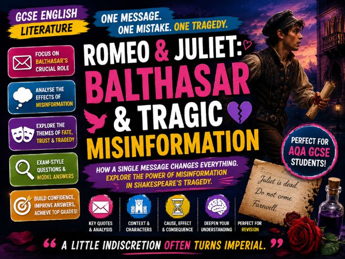 GCSE Romeo and Juliet: Balthasar and Tragic Misinformation