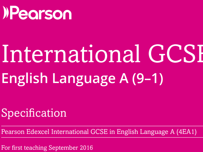 Section A Pearson Edexcel IGCSE English Anthology Part 1: Non-fiction Texts