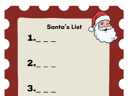 Write the CVC words - Santa’s list