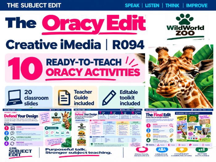 OCR Creative iMedia R094 Oracy Pack | 10 Activities, Teacher Guide & Editable Toolkit