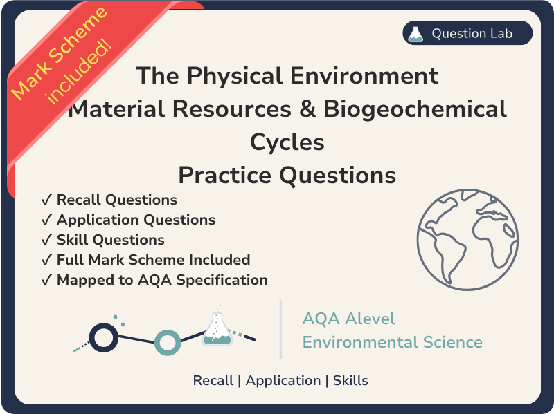 AQA Alevel Env Sci - Mineral Resources & Biogeochemical Cycles - Practice Q & MS