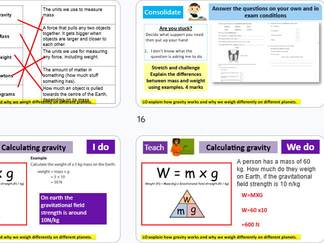 Gravity GCSE Combined Science AQA