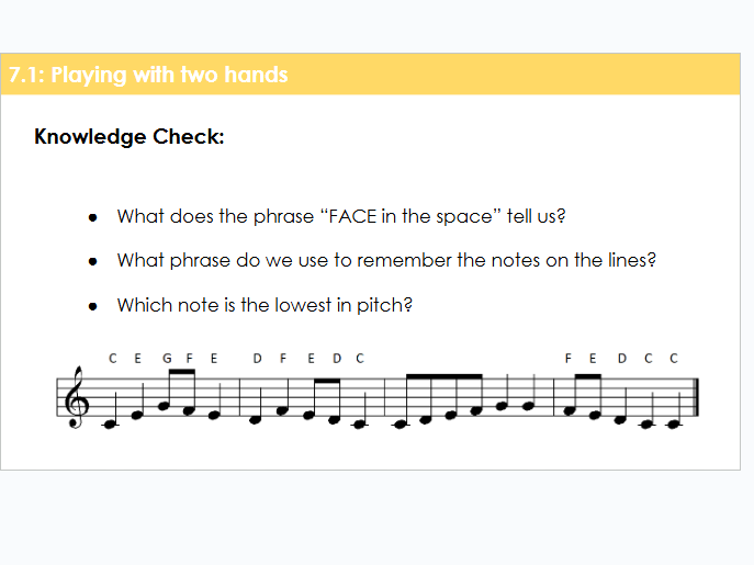Year 7 Playing with Two Hands | KS3 Music Keyboard Lesson 4