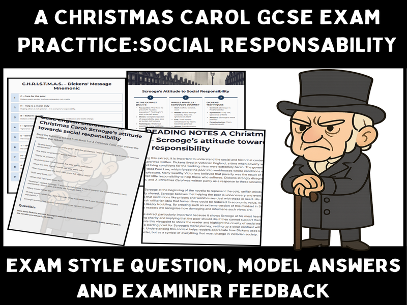 A Christmas Carol Exam Question | Scrooge & Social Responsibility | GCSE English Literature Practice