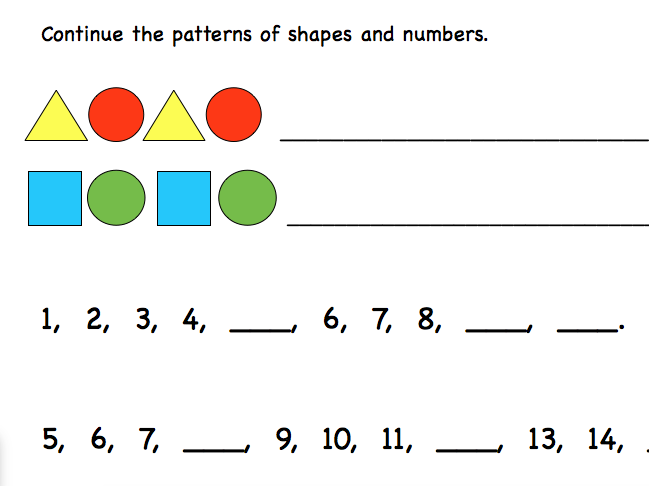 Number patterns and sequences