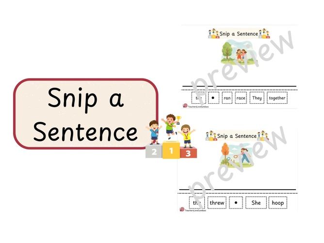Sports Day Snip a Sentence