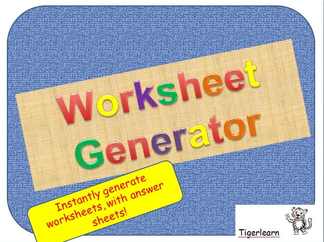 Instant worksheet generator - short multiplication